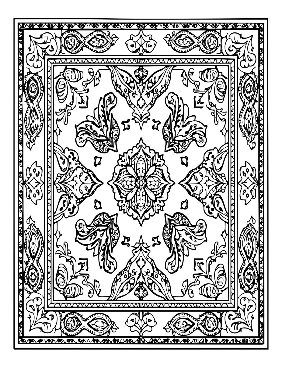 Boteh Paisley - free printable coloring page