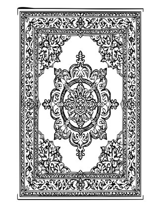 Classic Medallion Carpet - Free printable coloring page