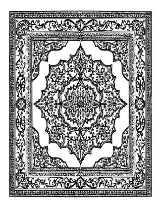 Kashan Medallion - Free printable coloring page
