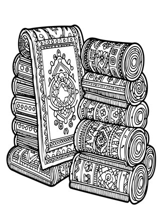 Carpet Seller - Free printable coloring page