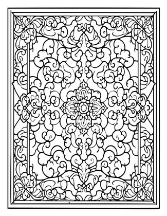Palace Carpet - Free printable coloring page