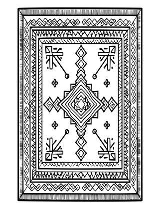 Nomadic Carpet - Free printable coloring page