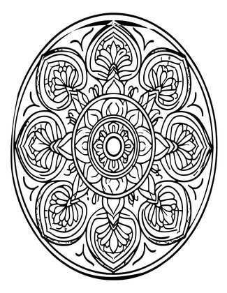 Carpet Mandala - Free printable coloring page