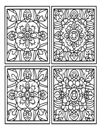 Four-Season Carpet - Free printable coloring page