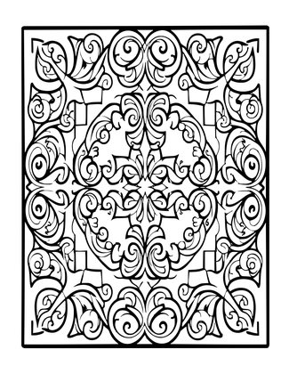 Arabesque Border - Free printable coloring page
