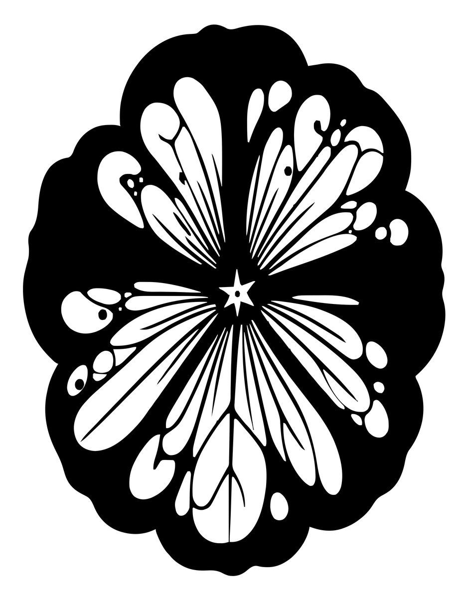 Bicolor Petunia - free printable coloring page