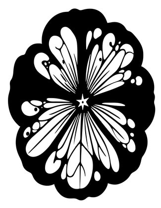 Bicolor Petunia - Free printable coloring page