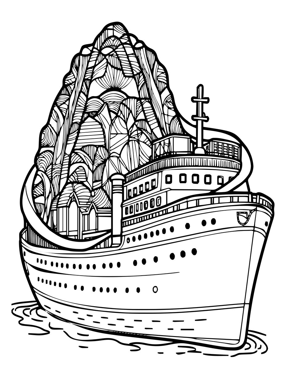 Coastal Voyage - free printable coloring page