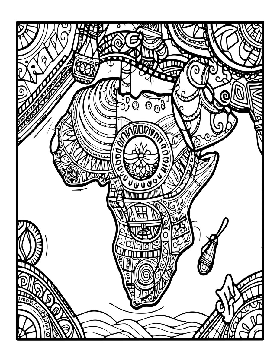 Circumnavigating Africa - free printable coloring page
