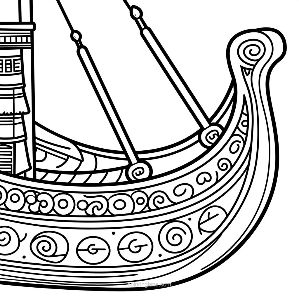 Ship in Harbor Sunset - free printable coloring page