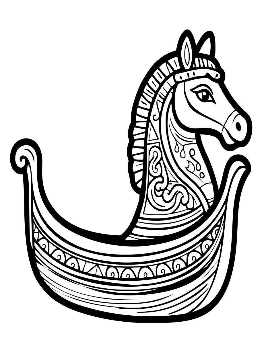 Ship Figurehead - free printable coloring page