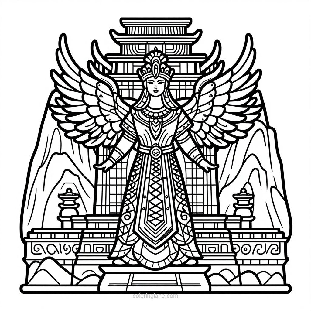 Baby Phoenix - free printable coloring page