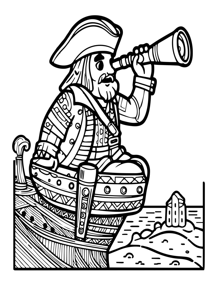 Crow's Nest - free printable coloring page