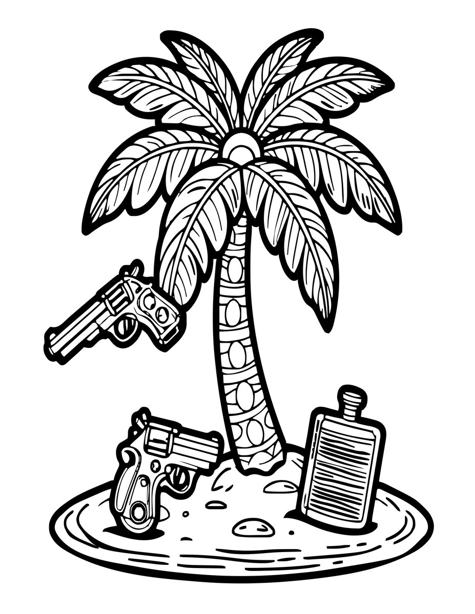 Marooned - free printable coloring page