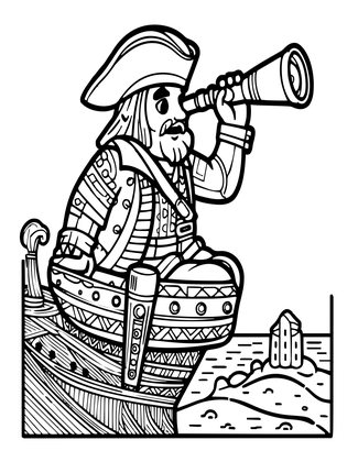 Crow's Nest - Free printable coloring page