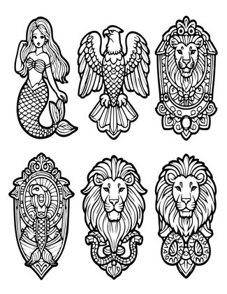 Ship Figurehead Gallery - Free printable coloring page