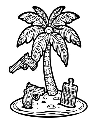 Marooned - Free printable coloring page