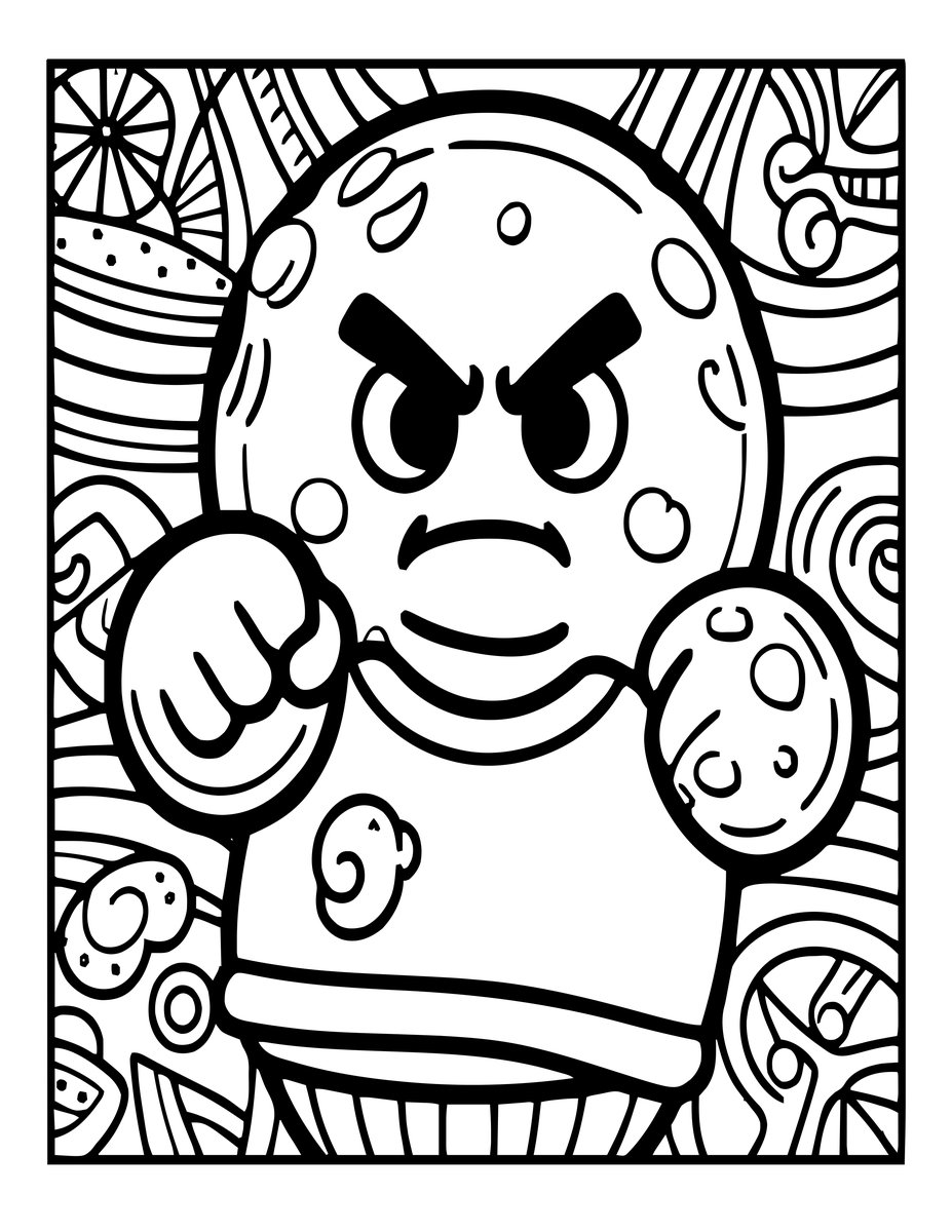 Brownie Warning - free printable coloring page