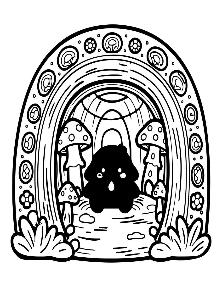 Brownie Underground - free printable coloring page