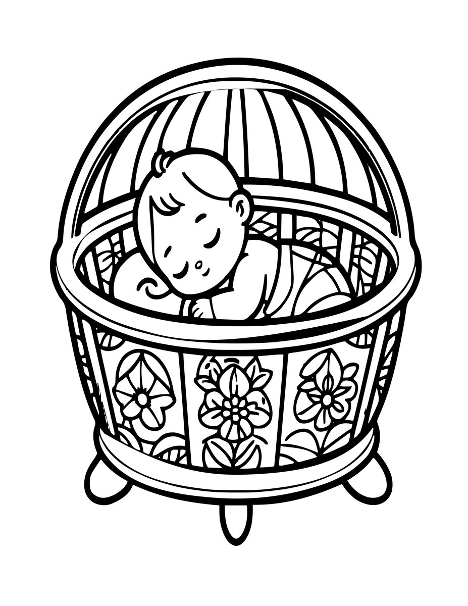 Brownie and Baby - free printable coloring page