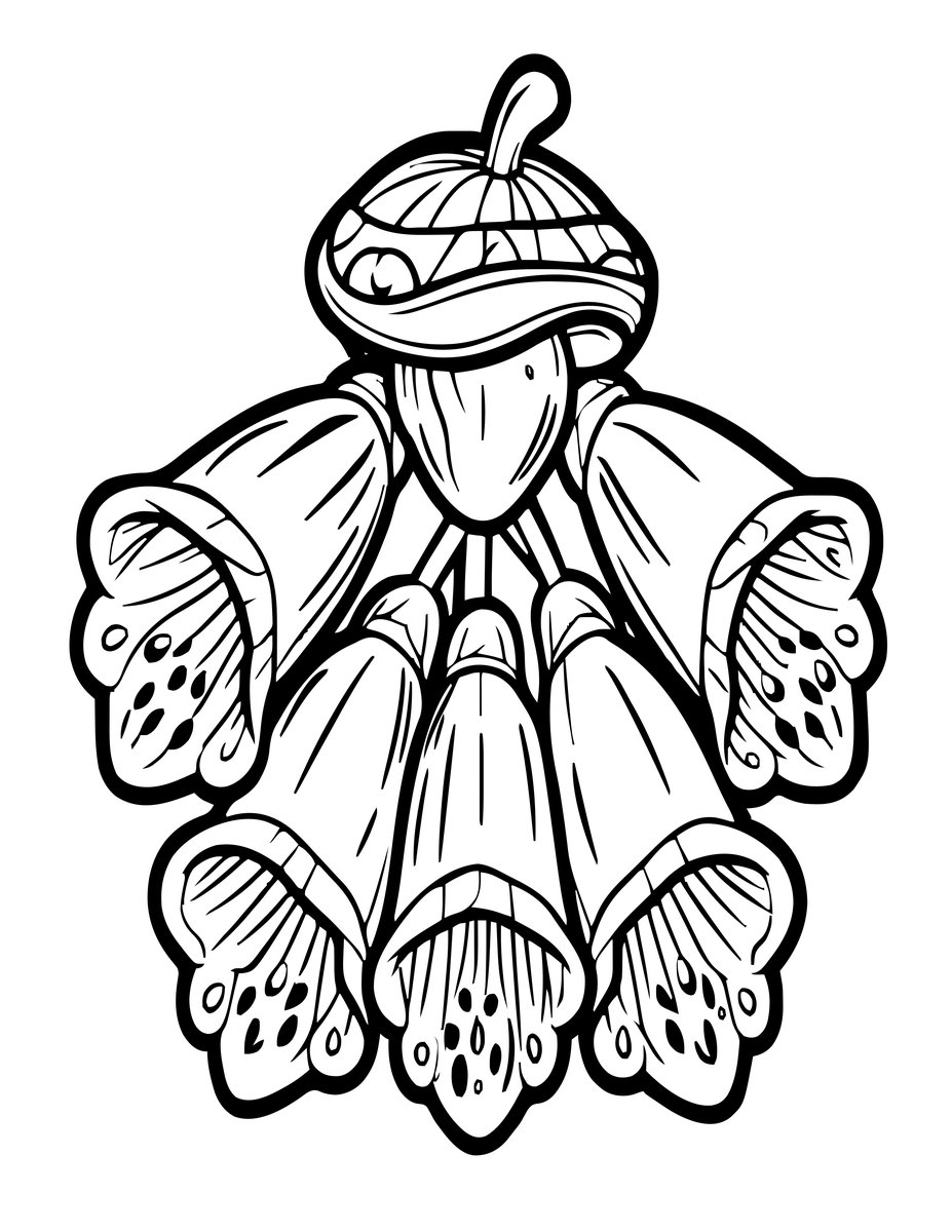 Pixie in Flower - free printable coloring page