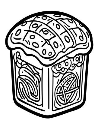 Brownie Baking - Free printable coloring page