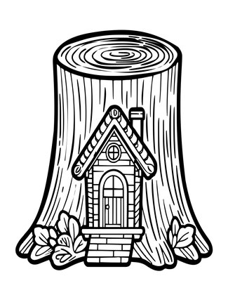 Pixie Home - Free printable coloring page