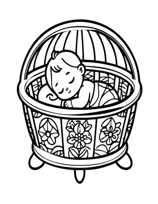 Brownie and Baby - Free printable coloring page