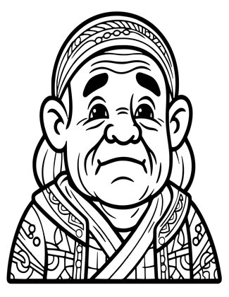 Brownie Portrait - Free printable coloring page