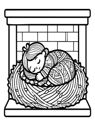 Brownie Sleeping - Free printable coloring page