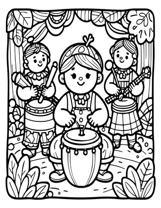 Pixie Music - Free printable coloring page