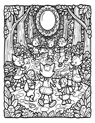 Pixie Dance - Free printable coloring page