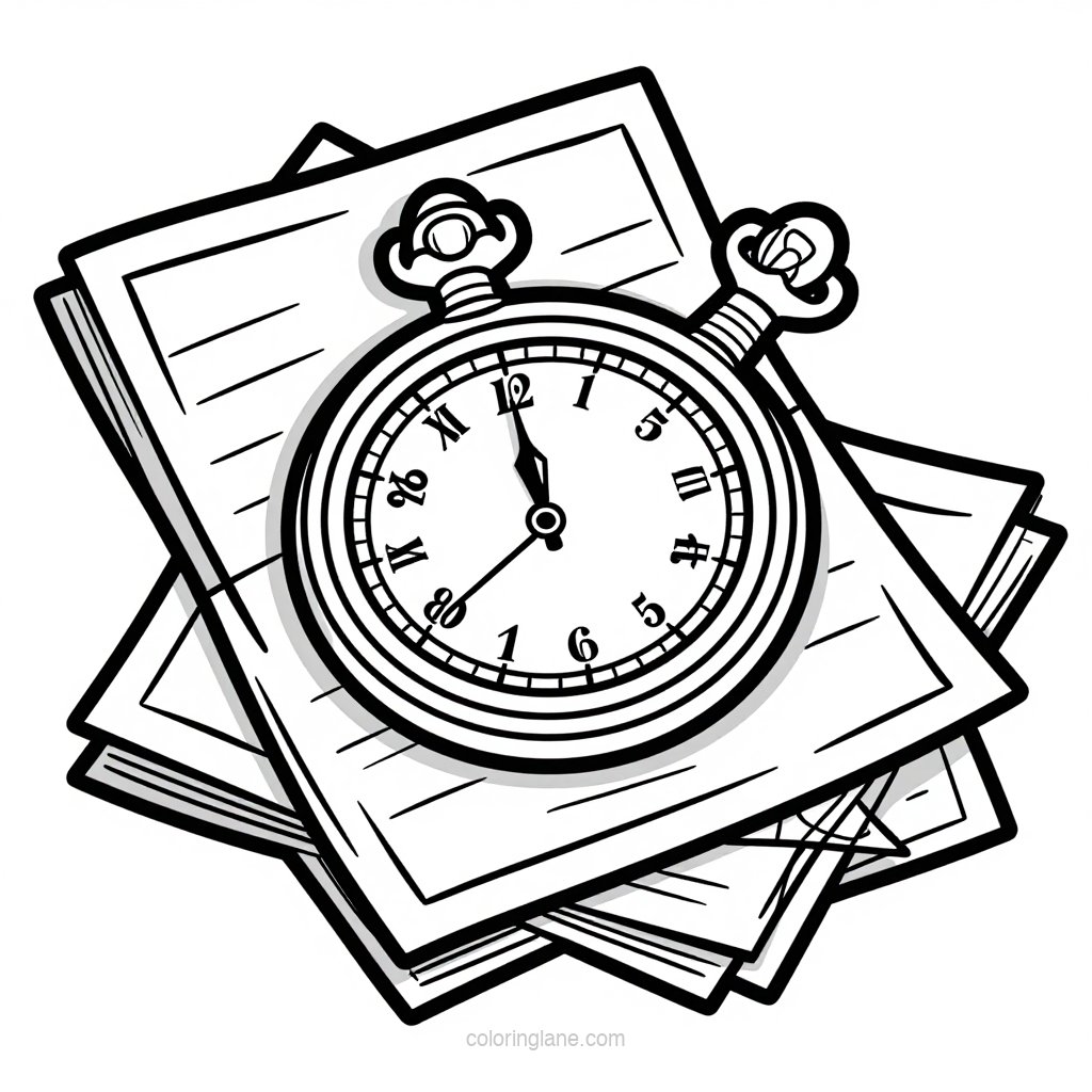 Watch Collection - free printable coloring page