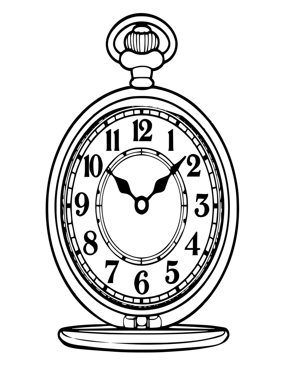 American Waltham Watch - free printable coloring page