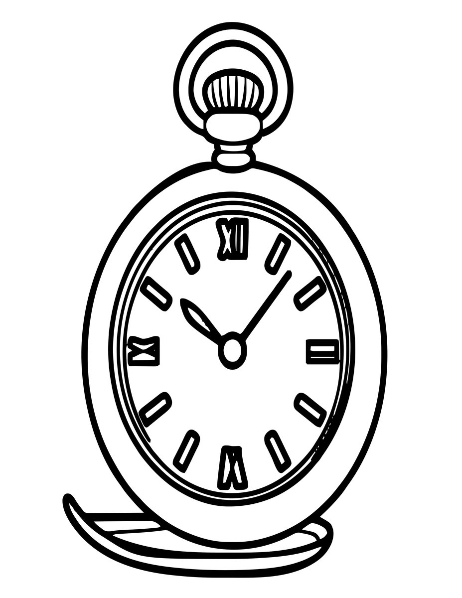 Child's First Watch - free printable coloring page