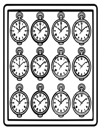 Watch Collection - Free printable coloring page