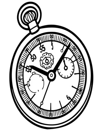 Chronograph Watch - Free printable coloring page