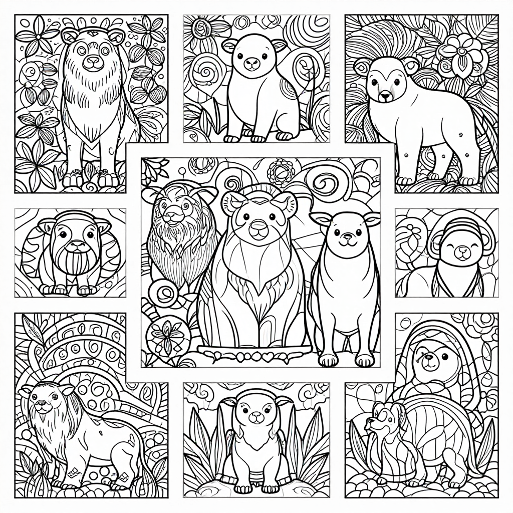 Polar Animals coloring pages collection - 30 free printable pages