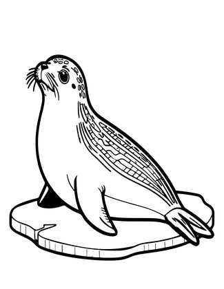 Weddell Seal - Free printable coloring page