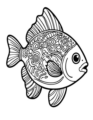 Icefish - Free printable coloring page