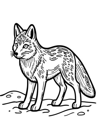 Arctic Fox - Free printable coloring page