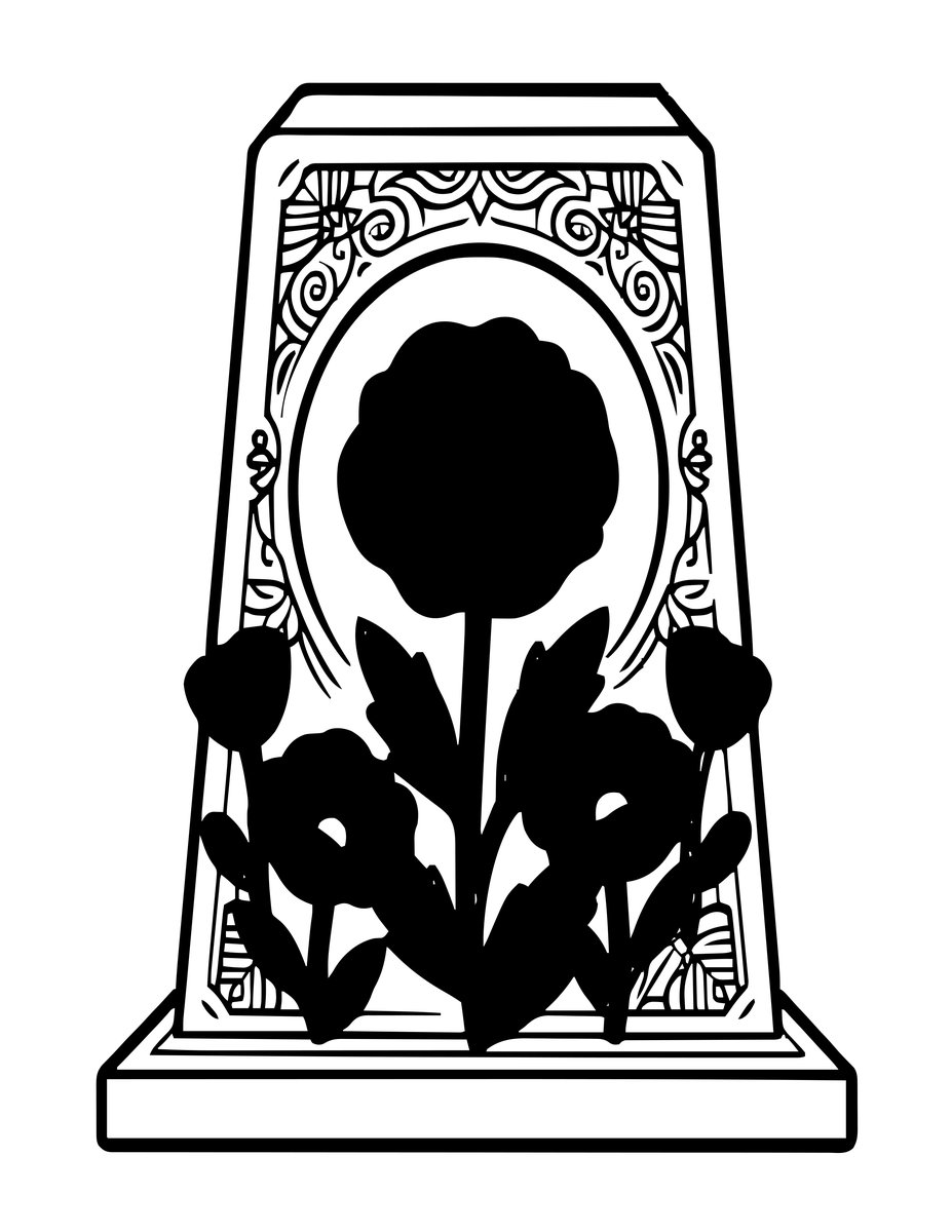 Remembrance Poppy - free printable coloring page