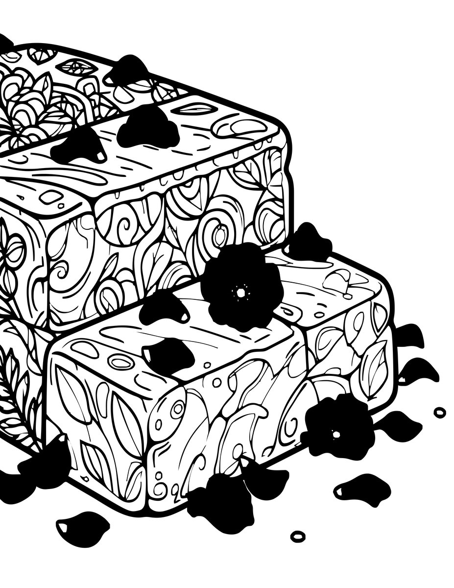 Fallen Poppy Petals - free printable coloring page