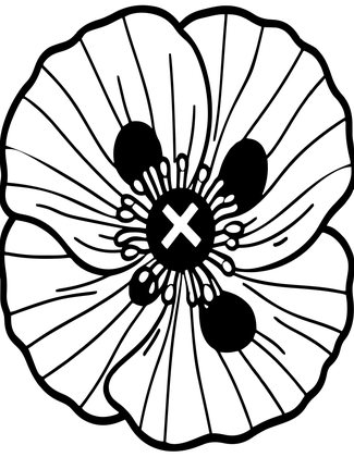 Poppy Close Center - Free printable coloring page