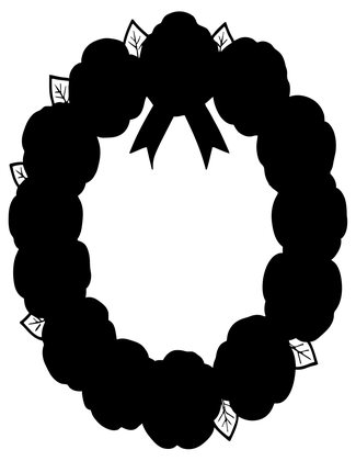 Poppy Wreath - Free printable coloring page