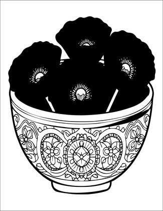 Oriental Poppy - Free printable coloring page