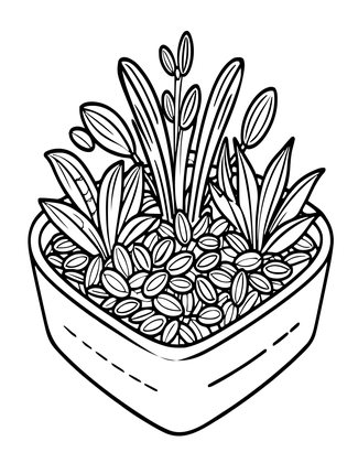Poppy Seed Scatter - Free printable coloring page