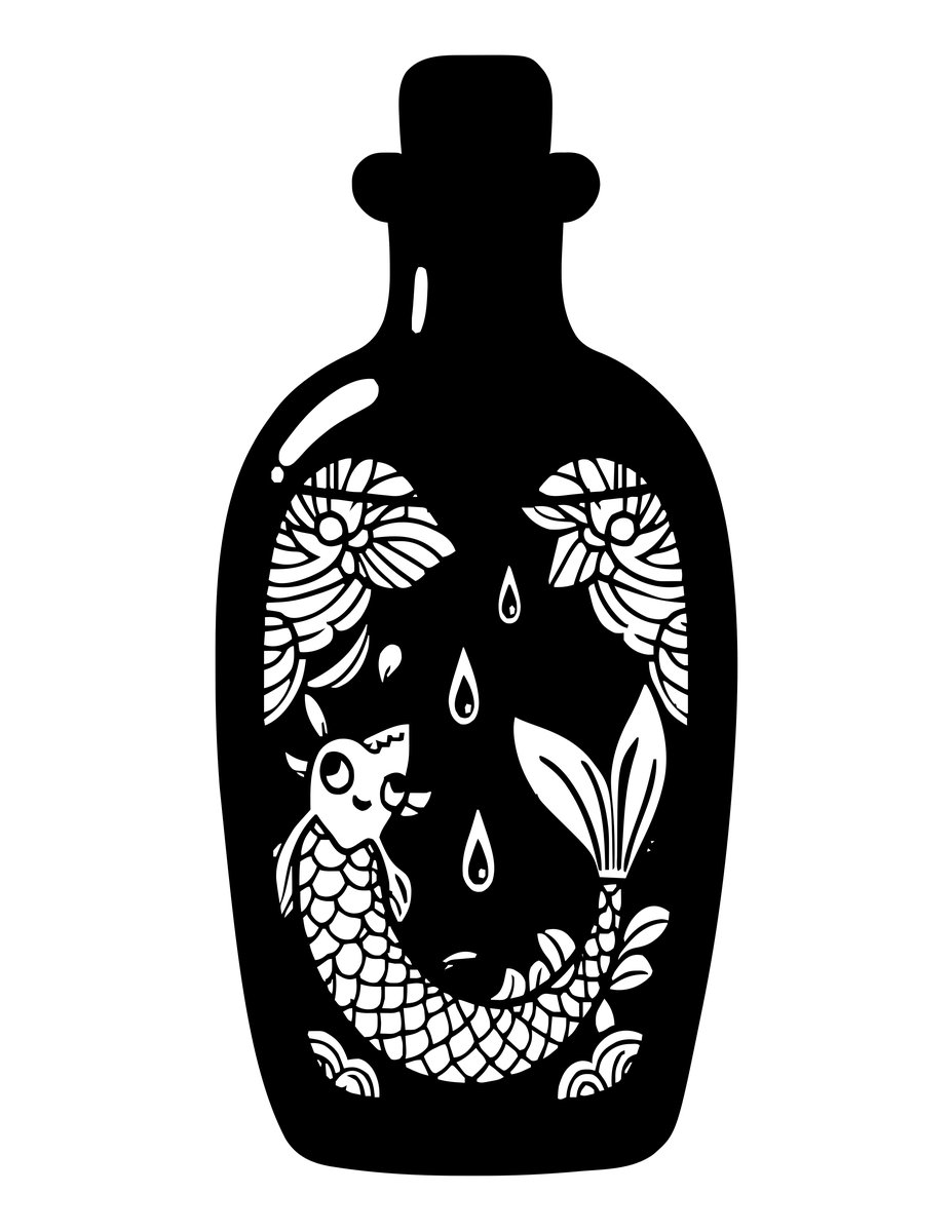 Mermaid Tears - free printable coloring page