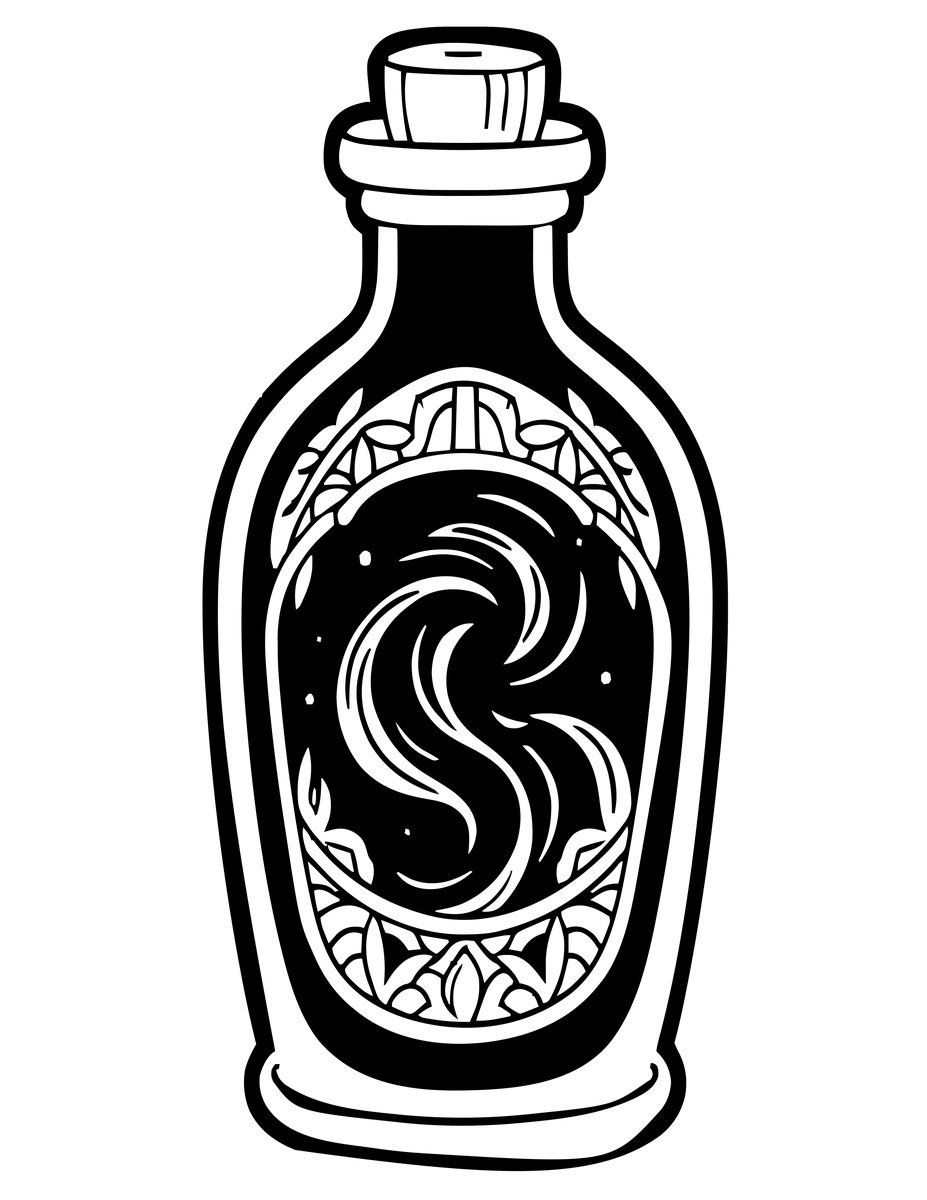 Mana Potion - free printable coloring page