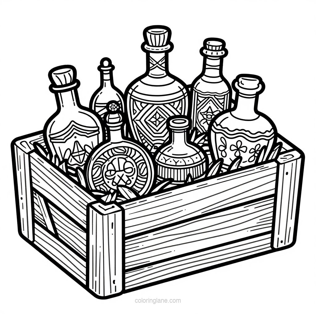 Growth Potion - free printable coloring page